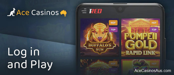 Open the casino app and start playing