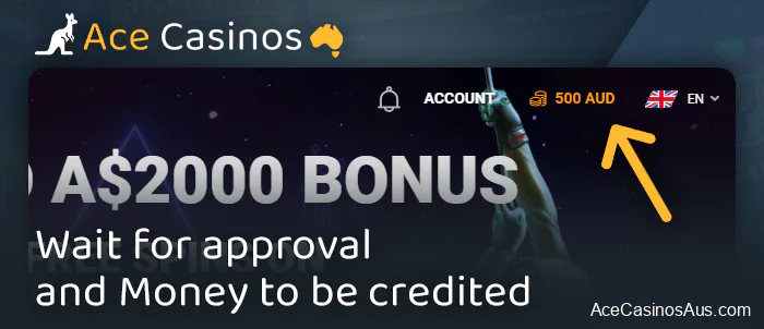 Wait for money to be credited to Bitcoin Casino