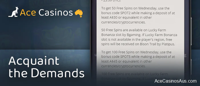 Check out the terms and conditions of the mobile bonus at online casinos