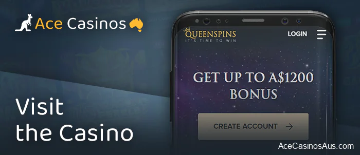 Visit an online casino site on your mobile device