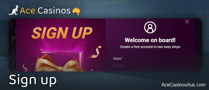 Create an account at an Australian online casino