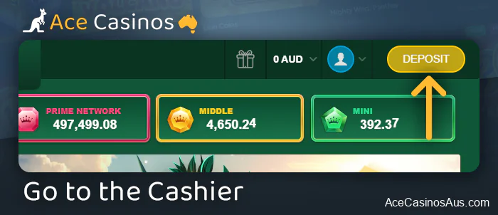 Open payment section on Paysafe Casinos website