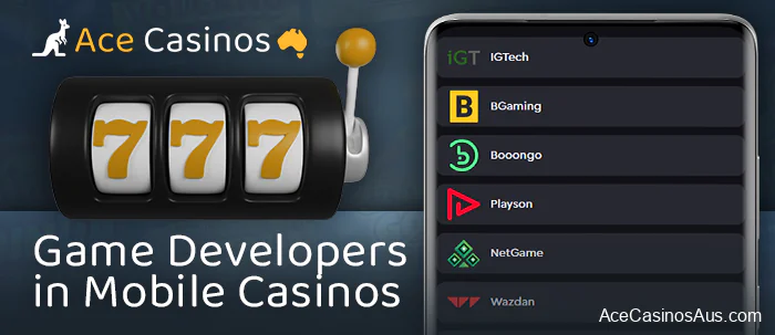 Software Providers in online casino app