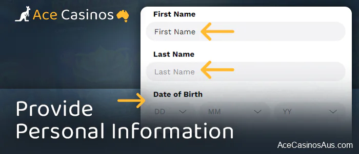 Provide personal information when creating a Level Up Casino account