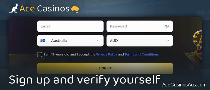 Create an account and confirm identity at an online casino