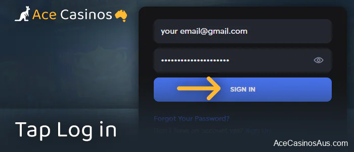 Confirm login to SkyCrown Casino account