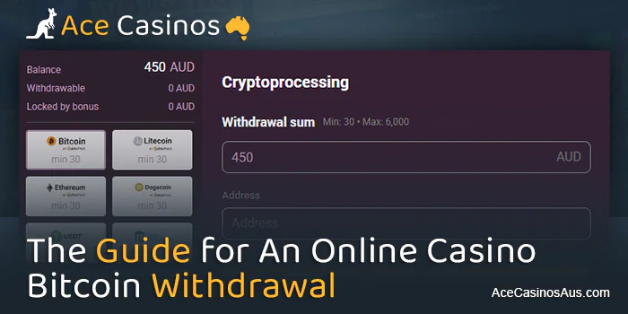 Make a withdrawal in bitcoin cryptocurrency at an online casinos site