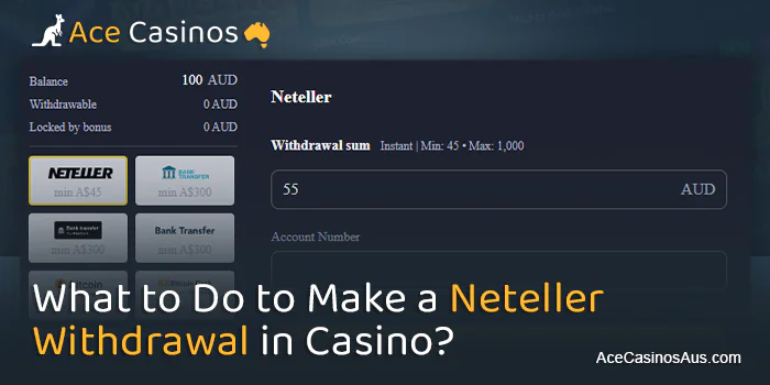 Make a withdrawal via Neteller at Australian online casinos