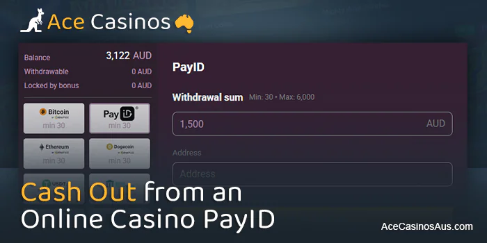 Withdrawal form via PayID at online casinos