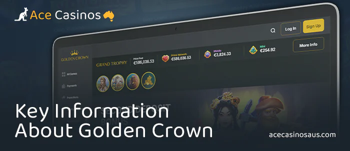 About Golden Crown online casino for Australian players