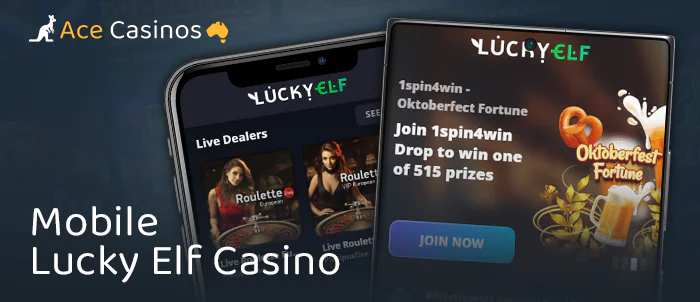 Download the Lucky Elf Casino mobile app to play on android and ios devices